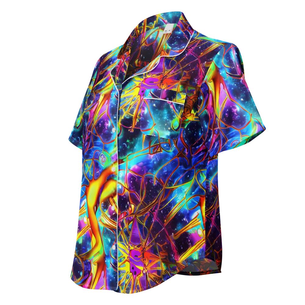 Starfire Circuit on Women's Short Sleeve Pajama Top — Left Front
