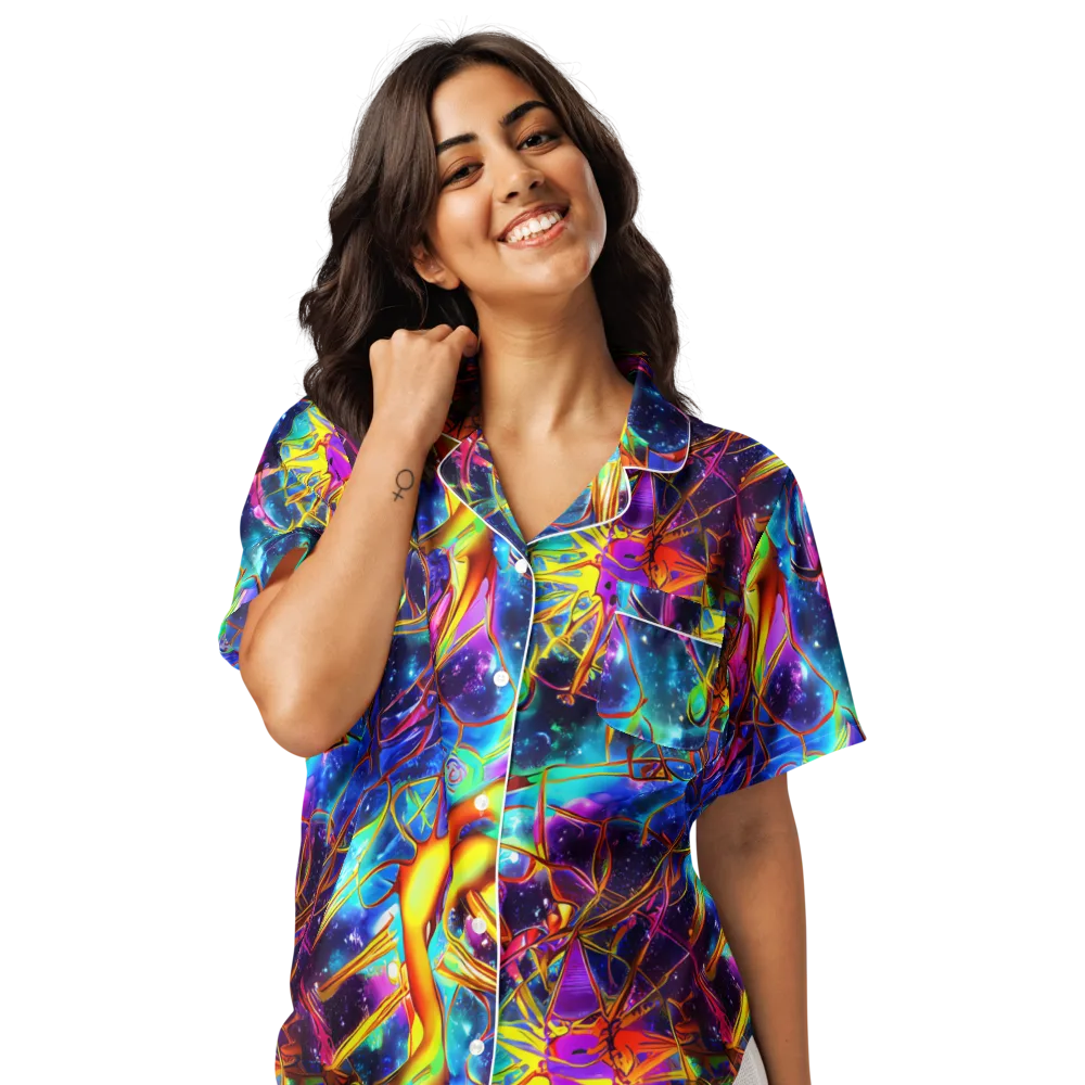 Starfire Circuit on Women's Short Sleeve Pajama Top — Front
