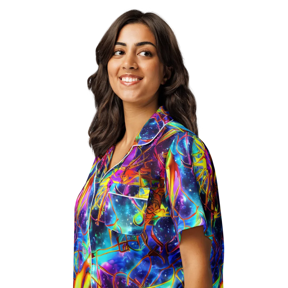 Starfire Circuit on Women's Short Sleeve Pajama Top — Left Front
