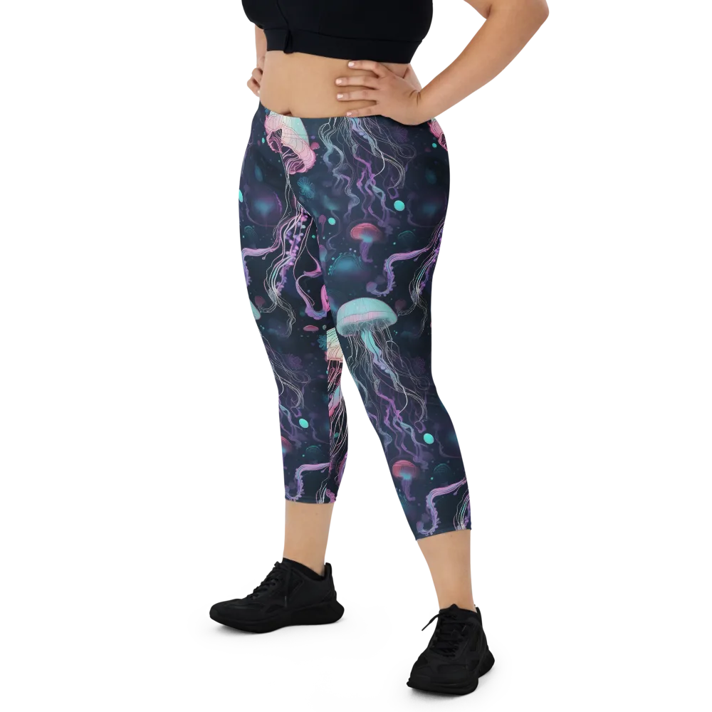 Moonlit Medusa on Capri Leggings — Front