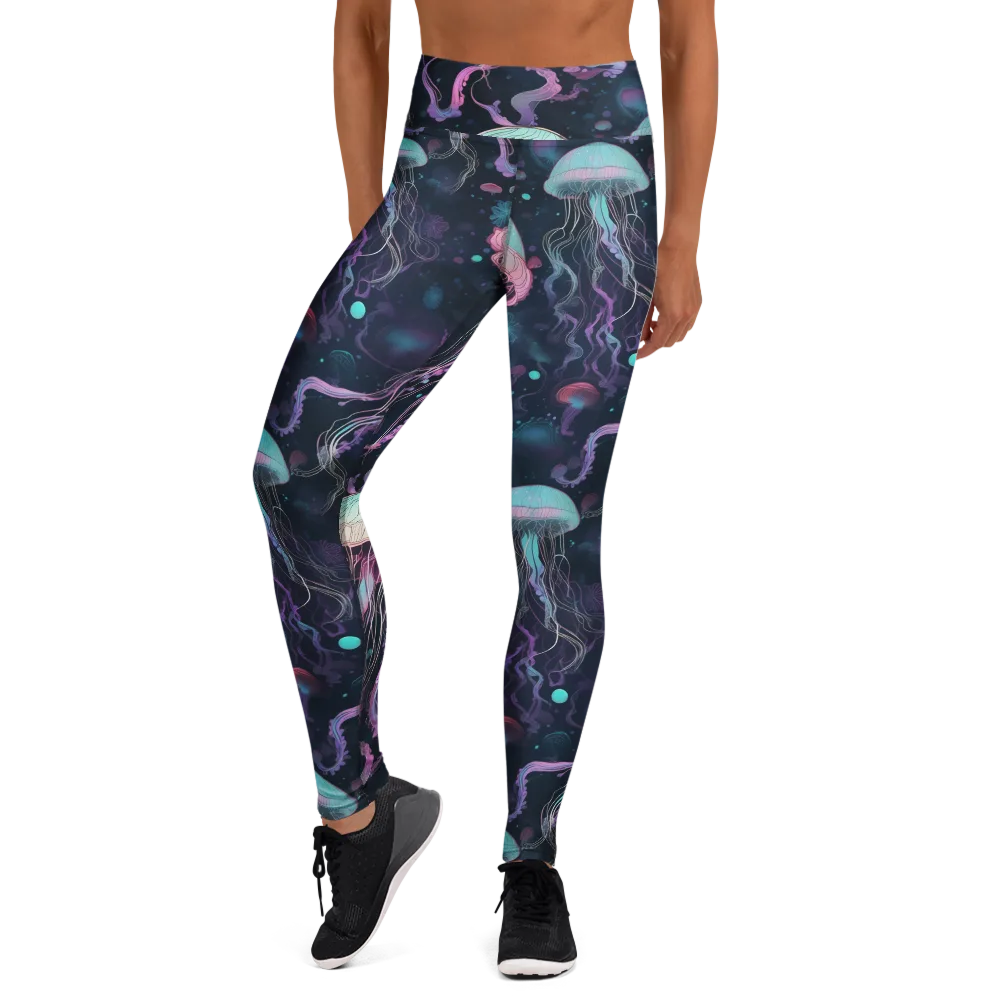 Moonlit Medusa on Yoga Leggings — Front