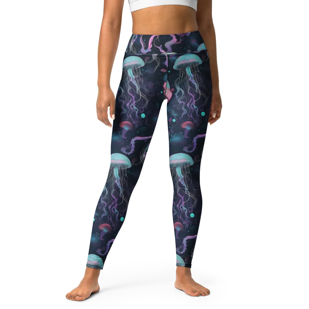 Moonlit Medusa on Yoga Leggings — Front