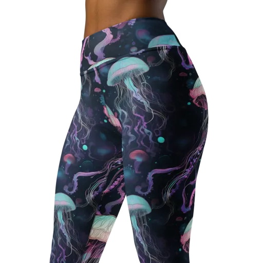 Moonlit Medusa on a Yoga Leggings