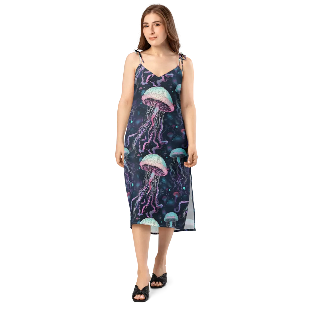 Moonlit Medusa on Slip Dress — Front