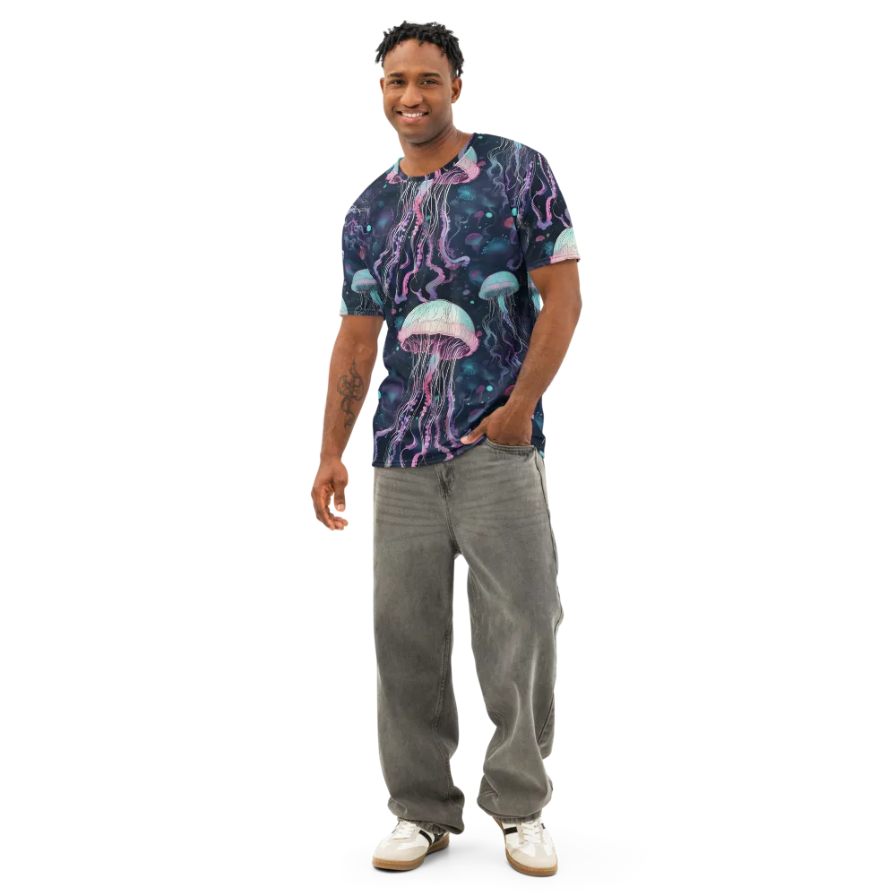 Moonlit Medusa on Men's Cotton Crew Neck T-Shirt — Front