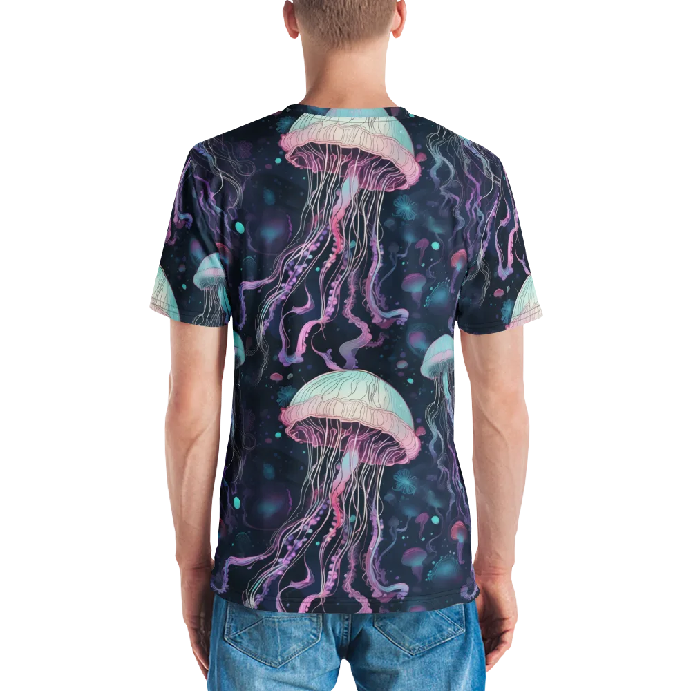 Moonlit Medusa on Men's Crew Neck T-Shirt — Back