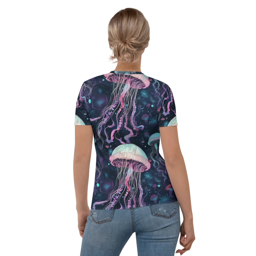 Moonlit Medusa on Women's Crew Neck T-Shirt — Back