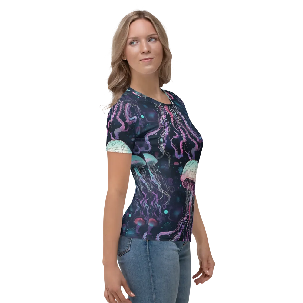 Moonlit Medusa on Women's Crew Neck T-Shirt — Right