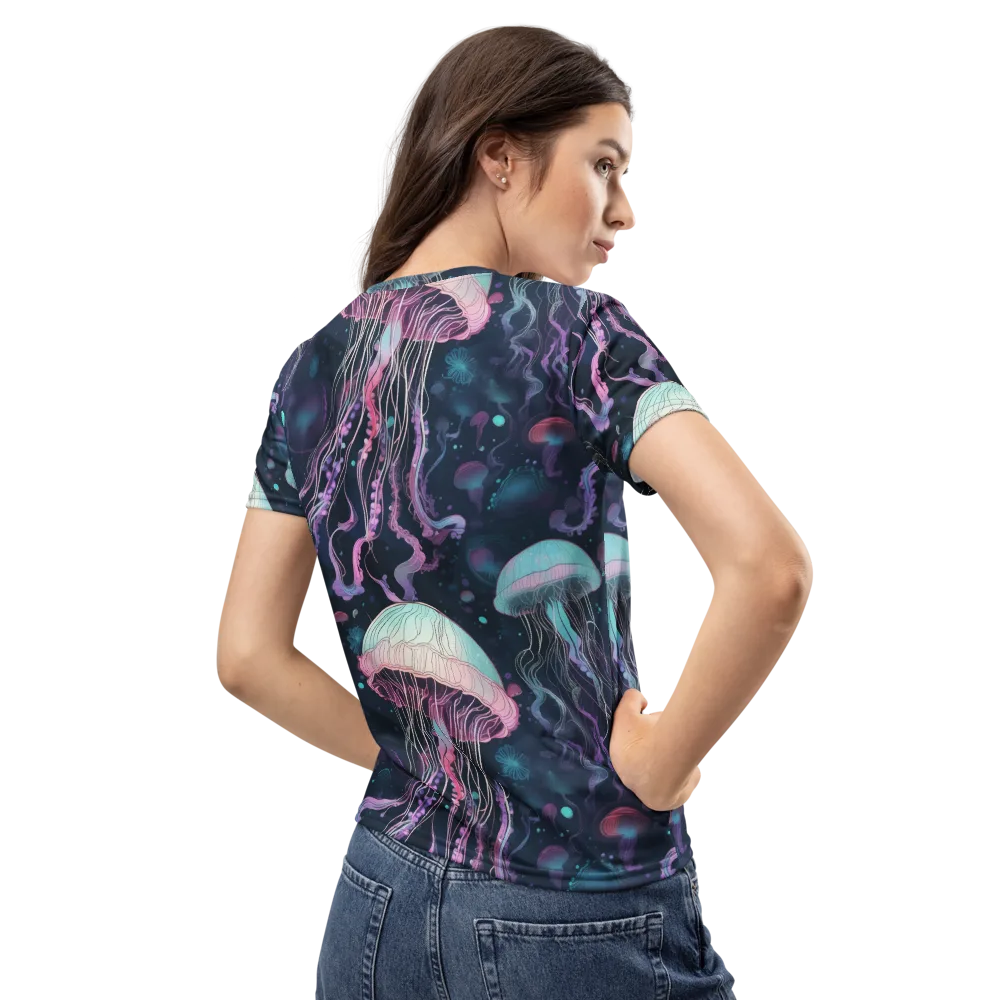 Moonlit Medusa on Women's Crew Neck T-Shirt — Back