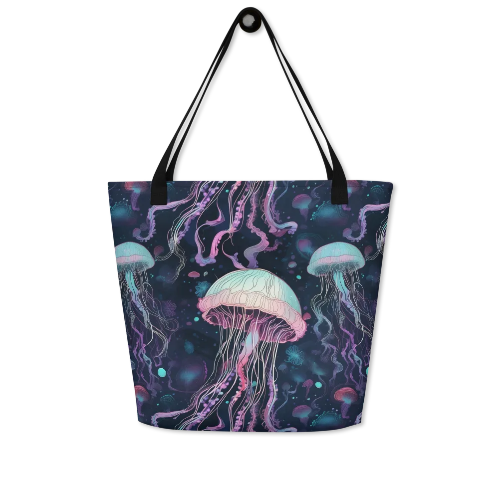 Moonlit Medusa on Large Tote Bag W/ Pocket — Front