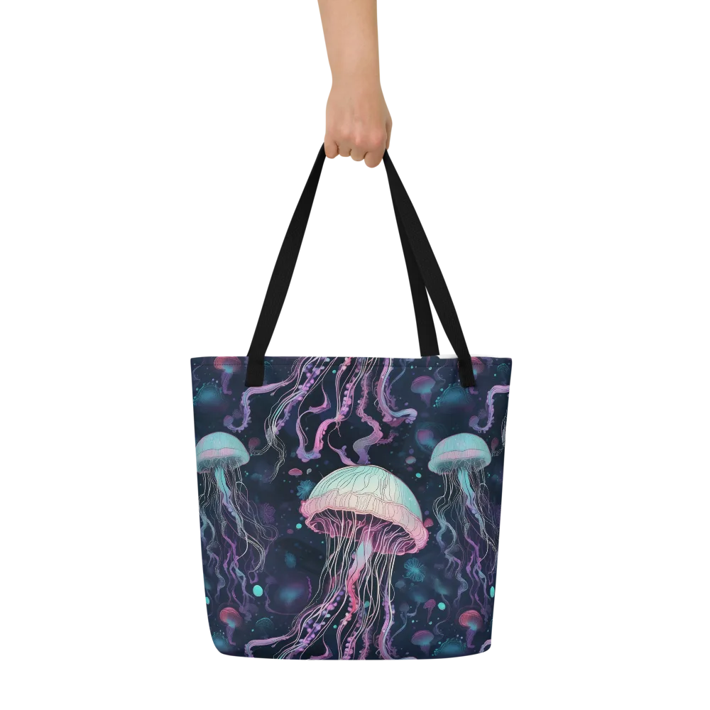 Moonlit Medusa on Large Tote Bag W/ Pocket — Front
