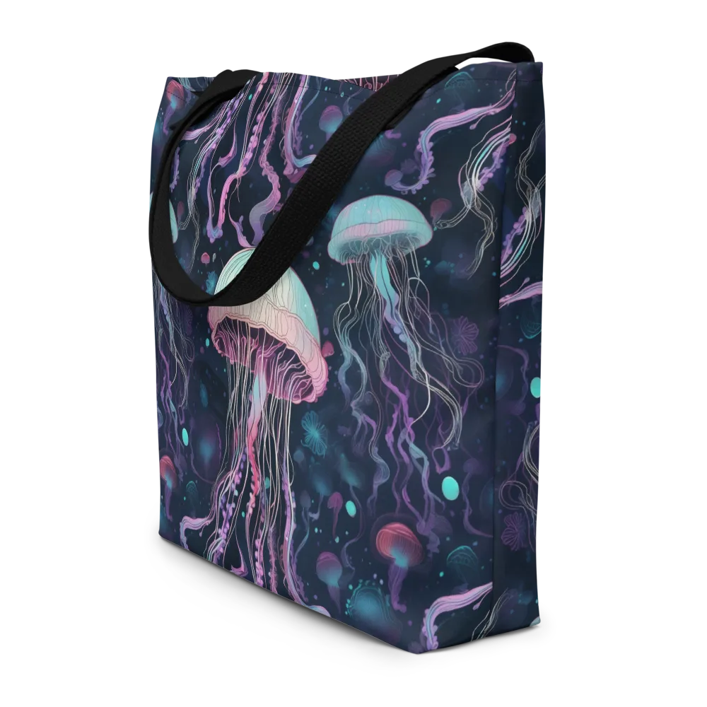 Moonlit Medusa on Large Tote Bag W/ Pocket — Front