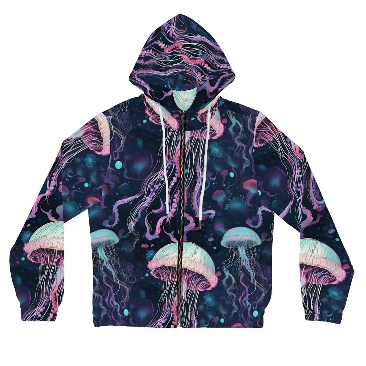 Moonlit Medusa on Women's Full-Zip Hoodie — Front