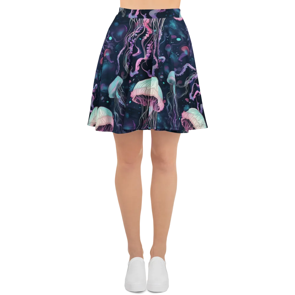 Moonlit Medusa on Skater Skirt — Front