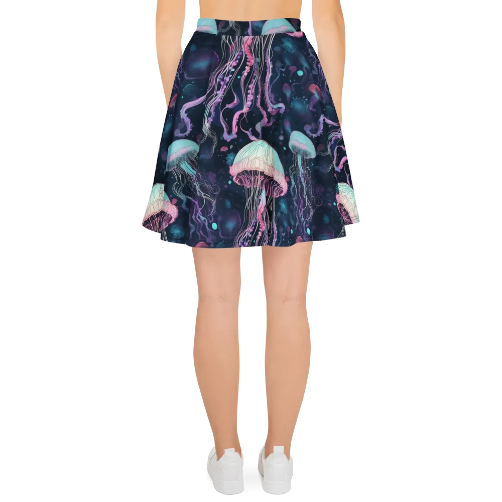 Moonlit Medusa on Skater Skirt — Back