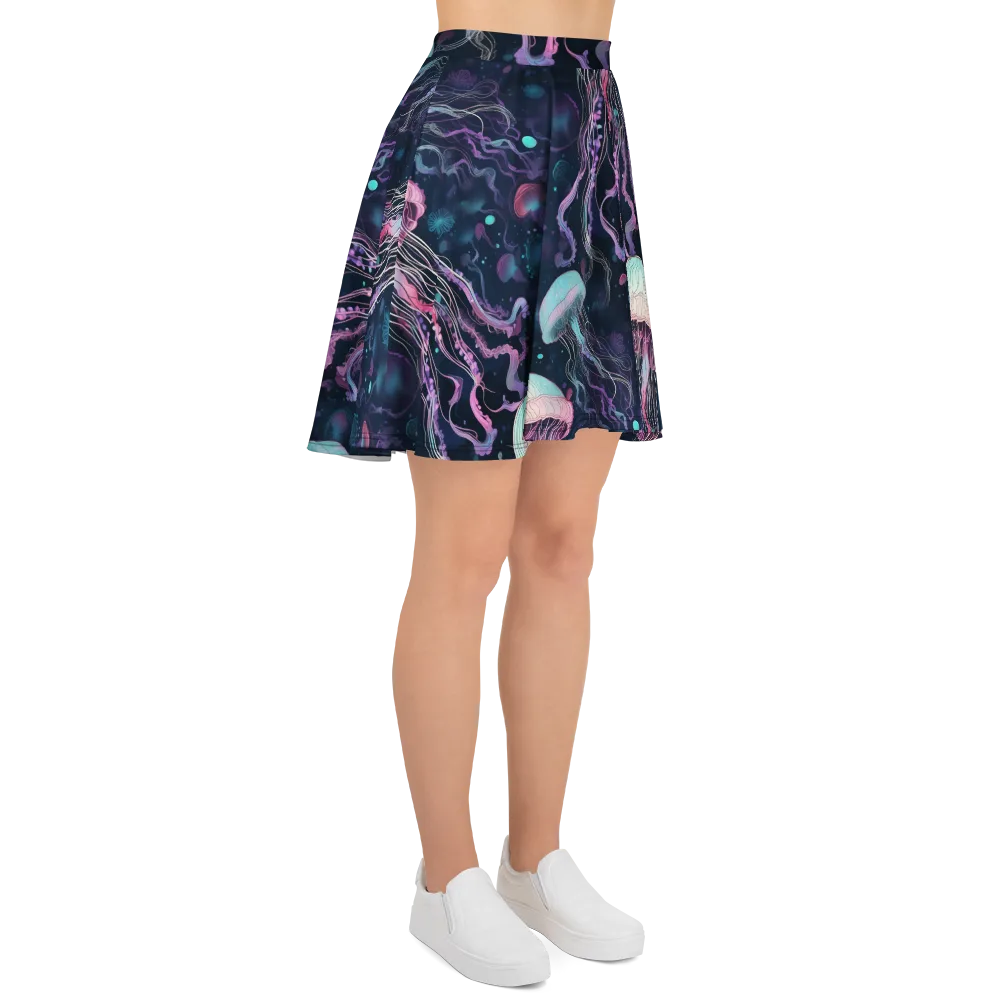 Moonlit Medusa on Skater Skirt — Right