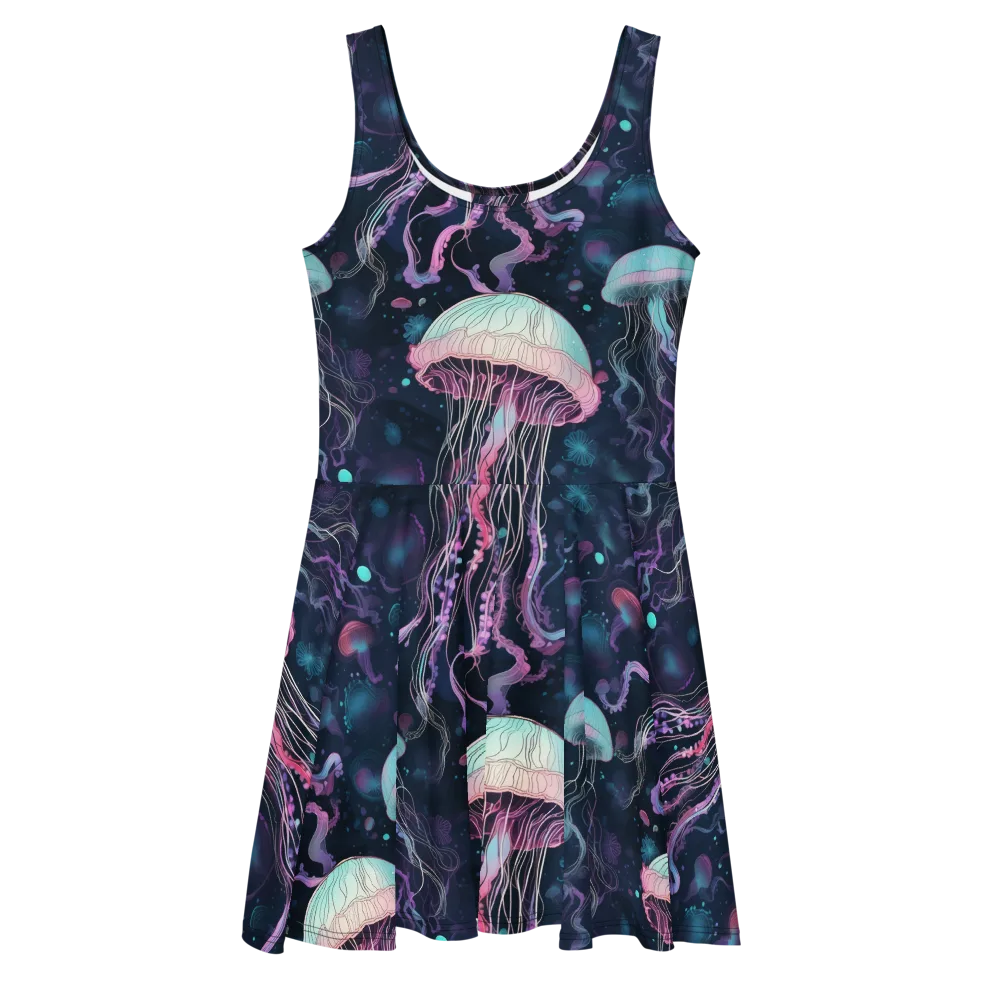 Moonlit Medusa on Skater Dress — Front