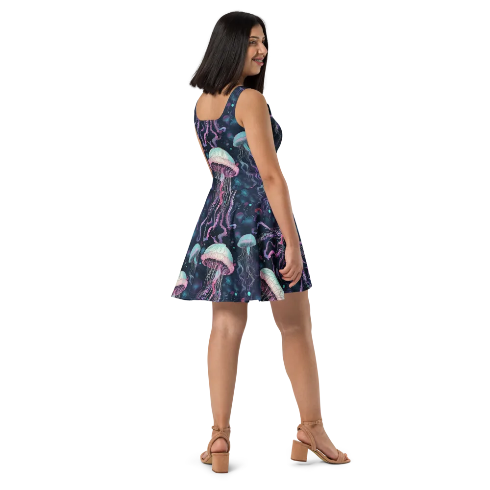 Moonlit Medusa on Skater Dress — Right