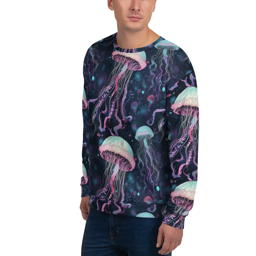 Moonlit Medusa on Sweatshirt — Left Front