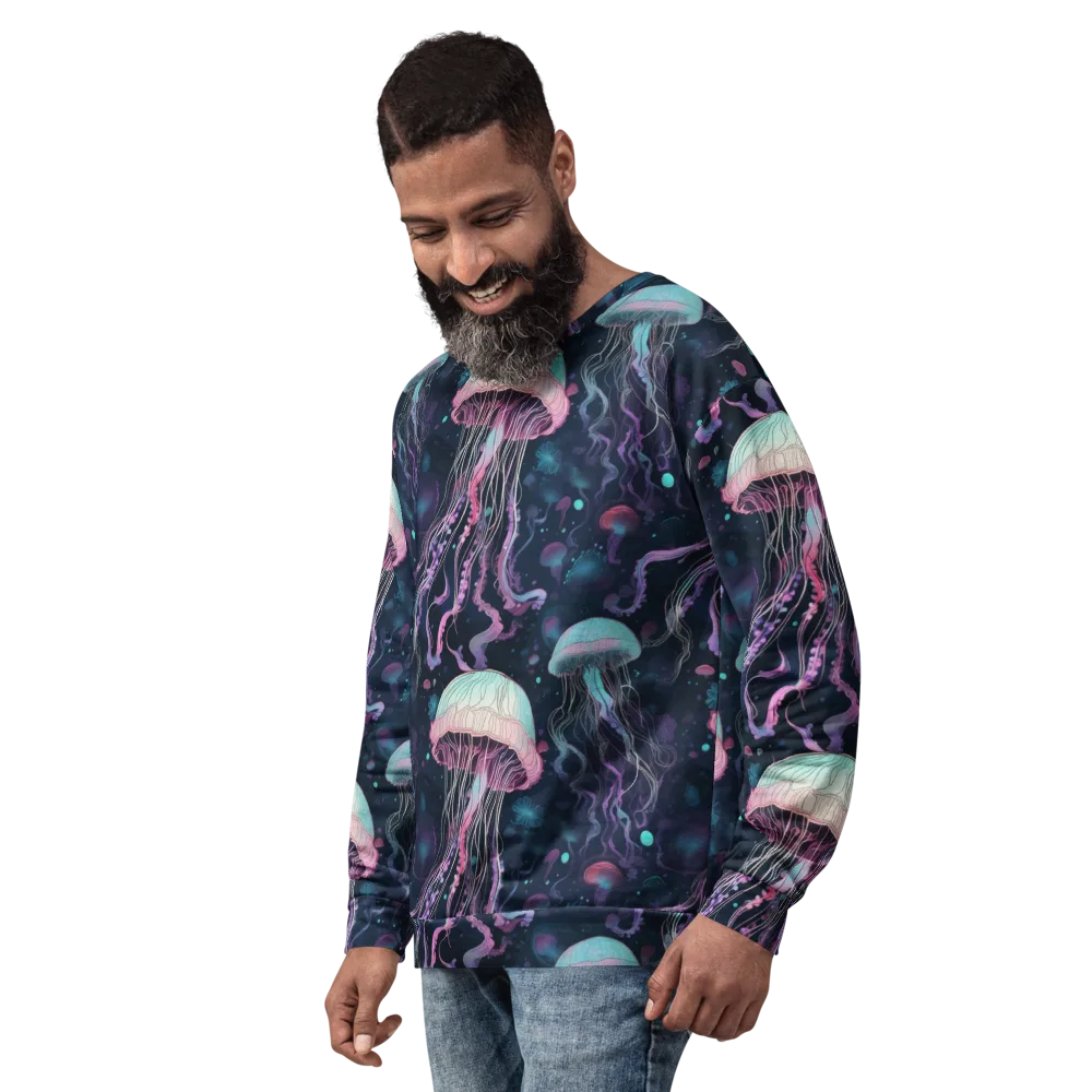 Moonlit Medusa on Sweatshirt — Left Front