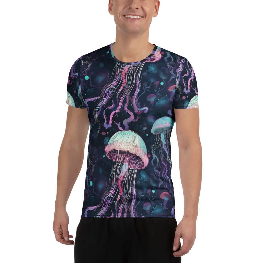 Moonlit Medusa on Men's Athletic T-Shirt — Front