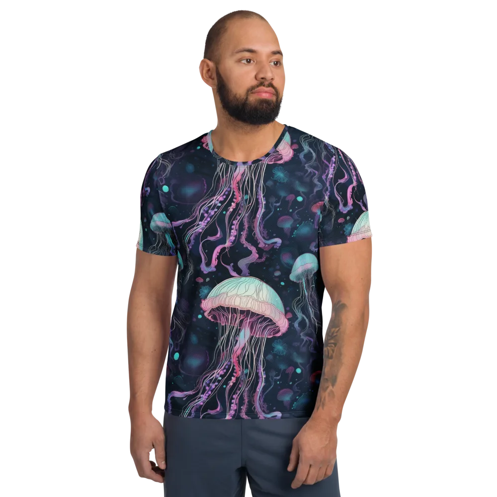 Moonlit Medusa on Men's Athletic T-Shirt — Front