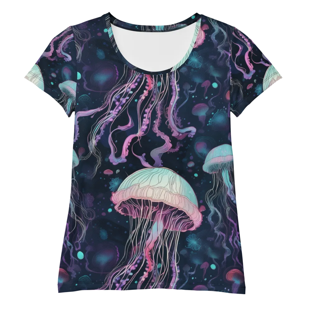 Moonlit Medusa on Women's Athletic T-Shirt — Front