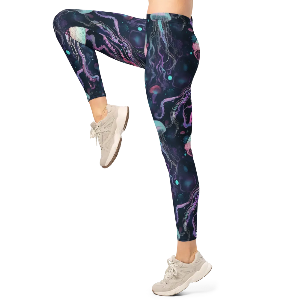 Moonlit Medusa on Leggings — Left