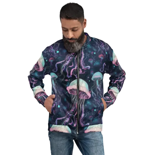 Moonlit Medusa on a Bomber Jacket