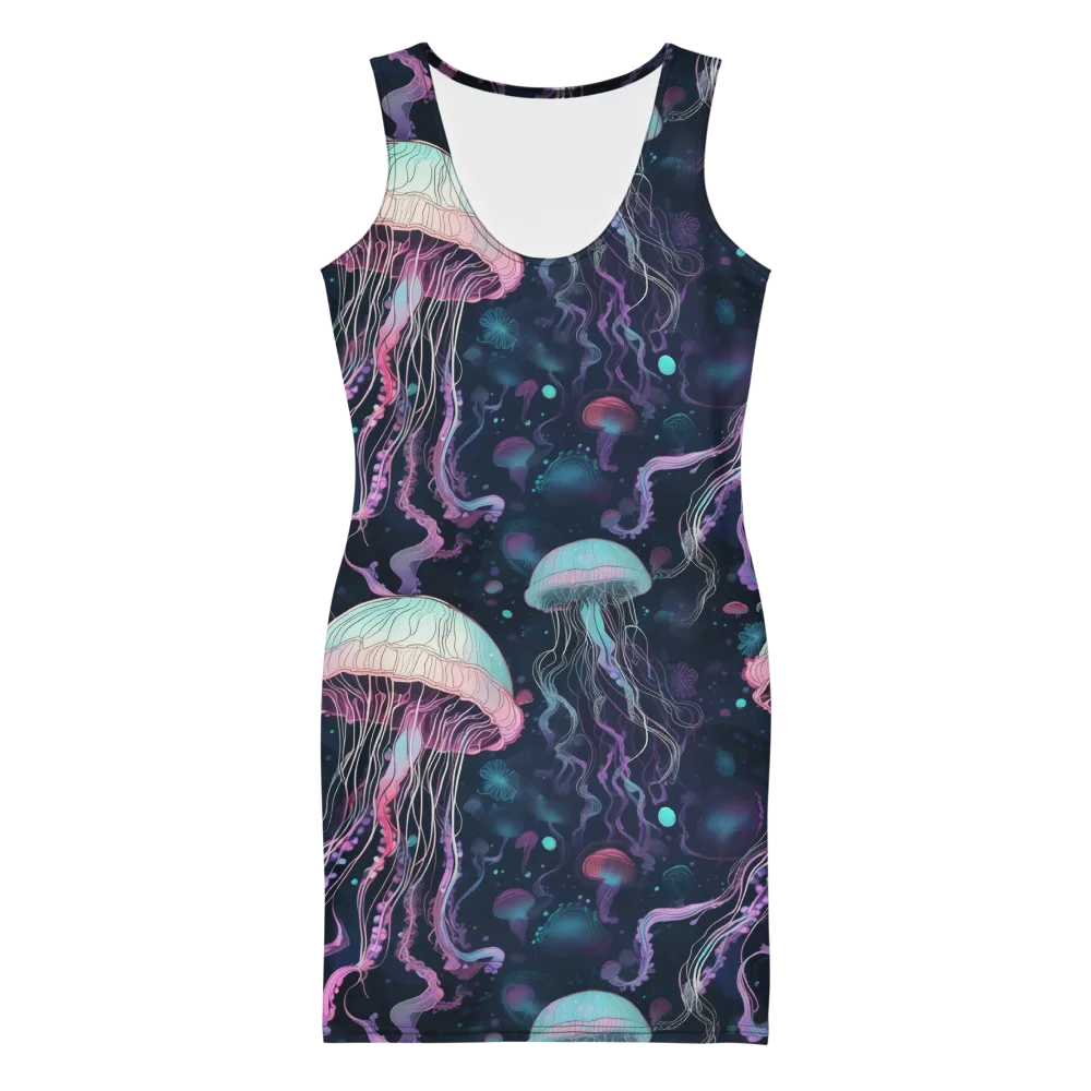 Moonlit Medusa on Bodycon Dress — Front