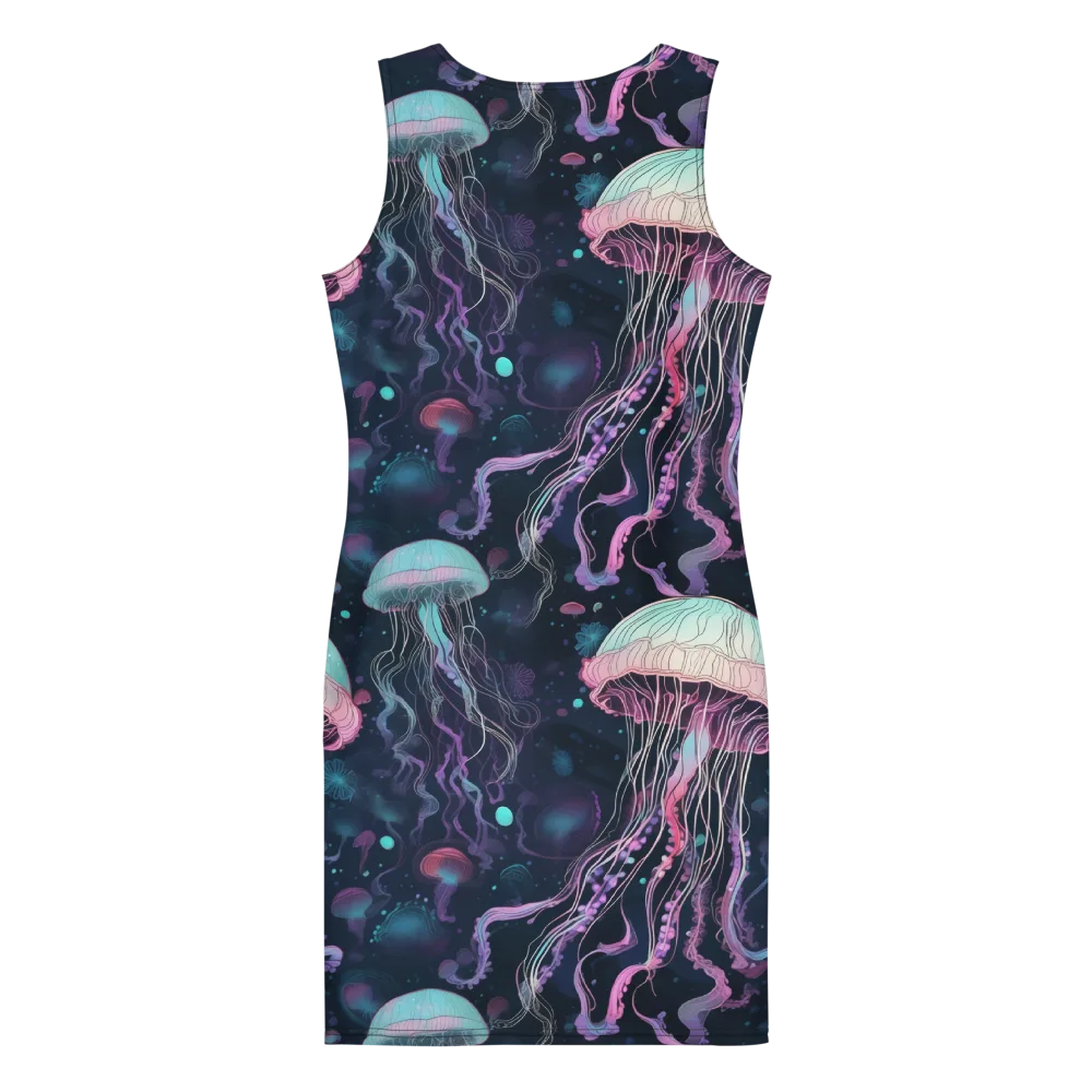 Moonlit Medusa on Bodycon Dress — Back
