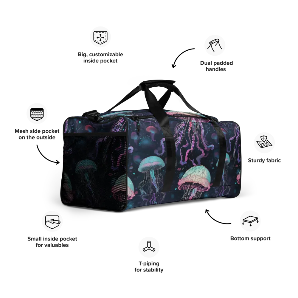 Moonlit Medusa on Duffle Bag — Right Front