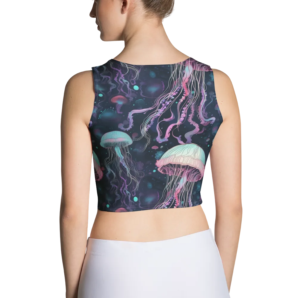 Moonlit Medusa on Crop Top — Back