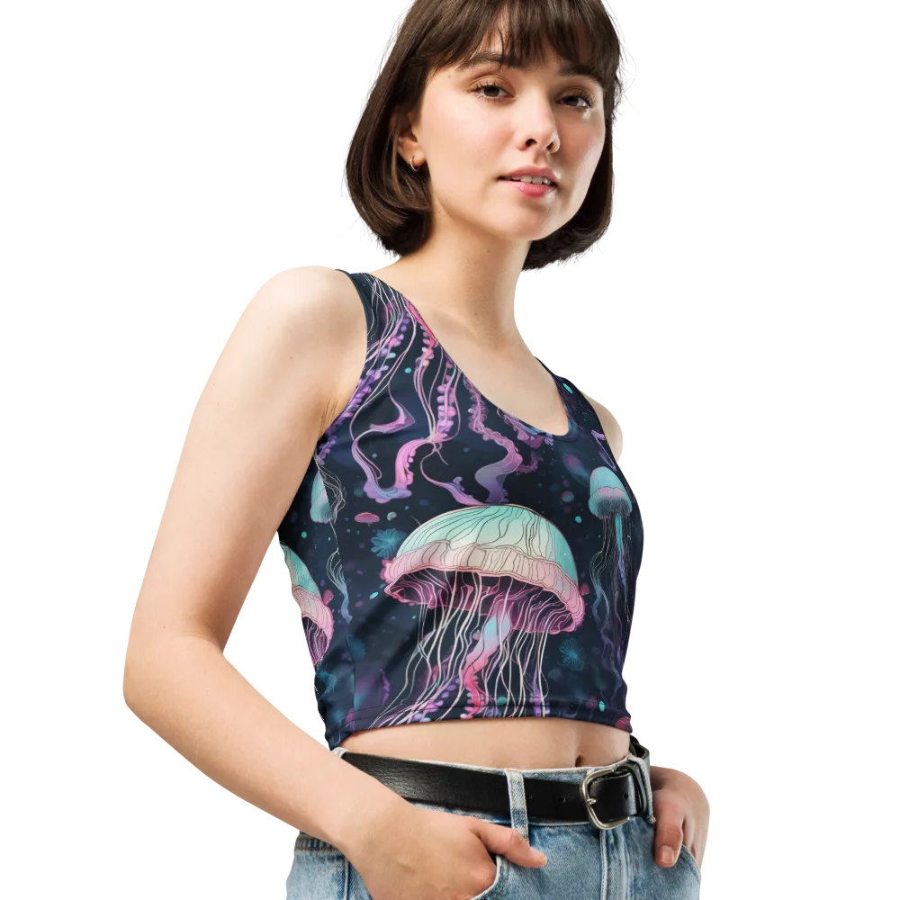 Moonlit Medusa on Crop Top — Right Front