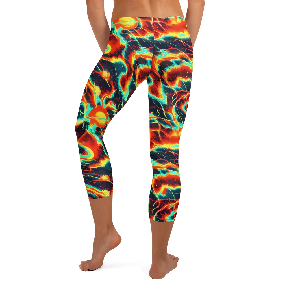 Prismatic Eruption on Capri Leggings — Back