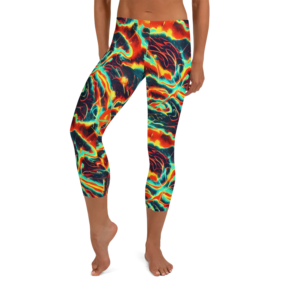 Prismatic Eruption on Capri Leggings — Front