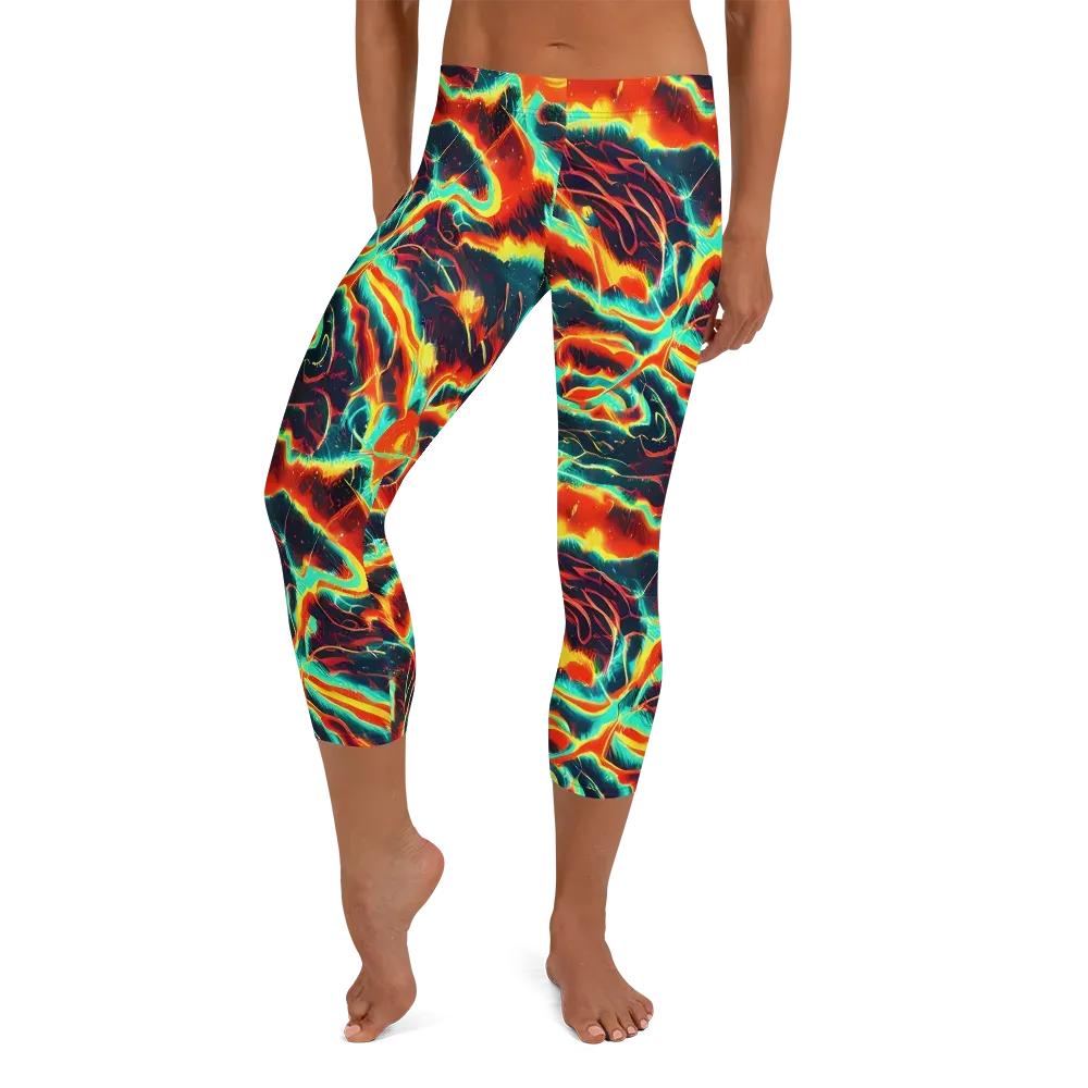 Prismatic Eruption on Capri Leggings — Front