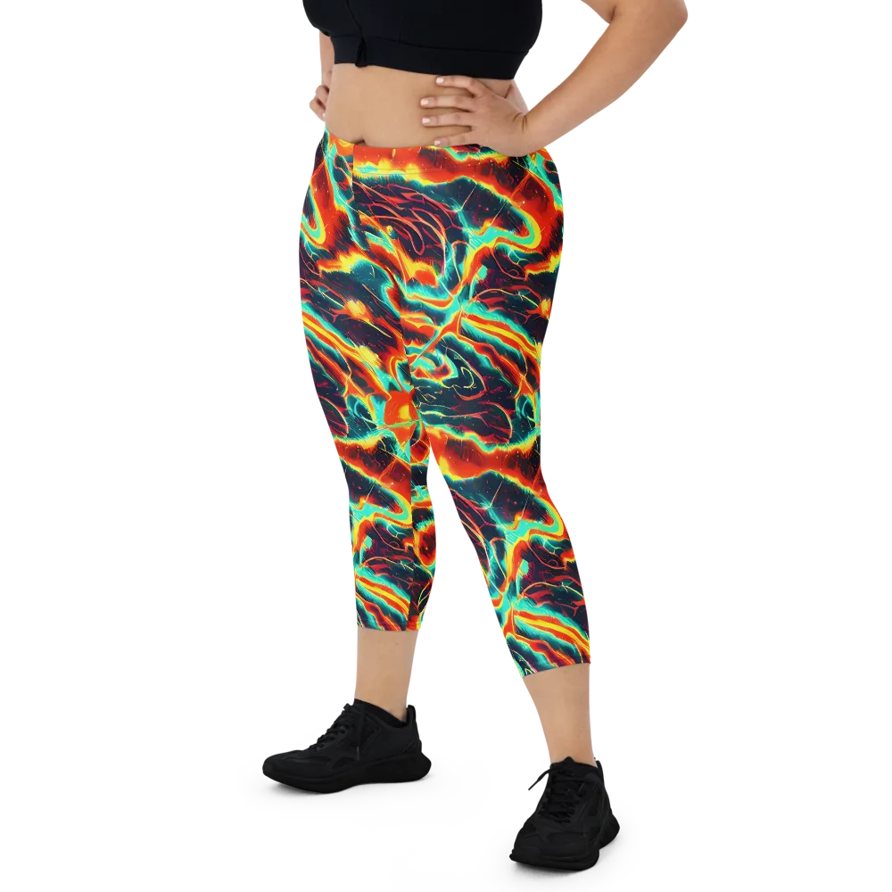 Prismatic Eruption on Capri Leggings — Front