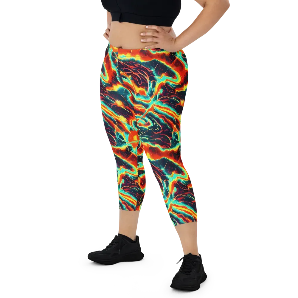 Prismatic Eruption on Capri Leggings — Front