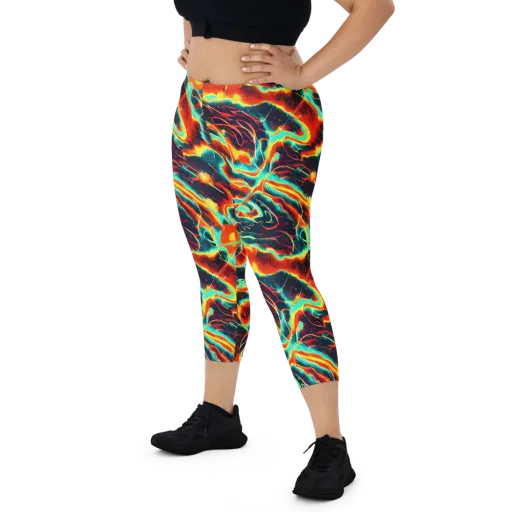 Prismatic Eruption on a Capri Leggings