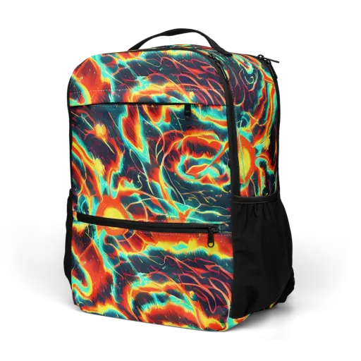 Prismatic Eruption on a Utility Backpack