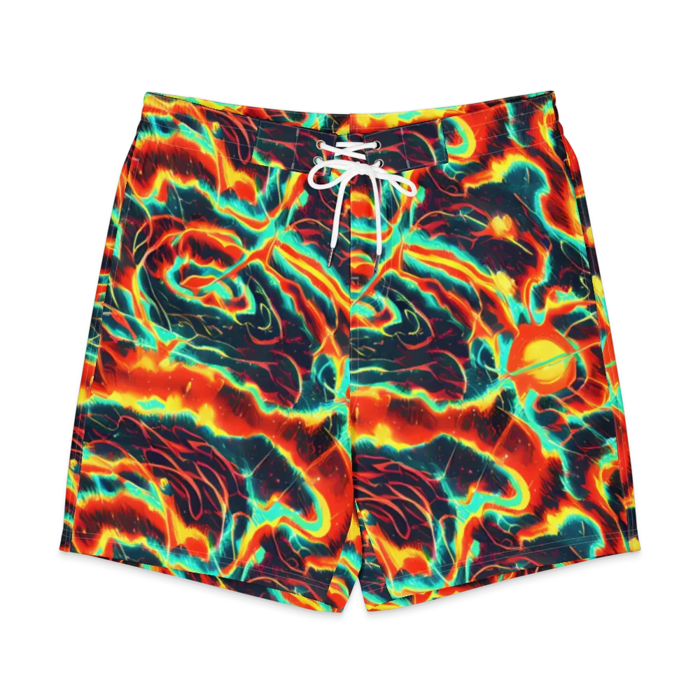 Prismatic Eruption on Men's Board Shorts — Front