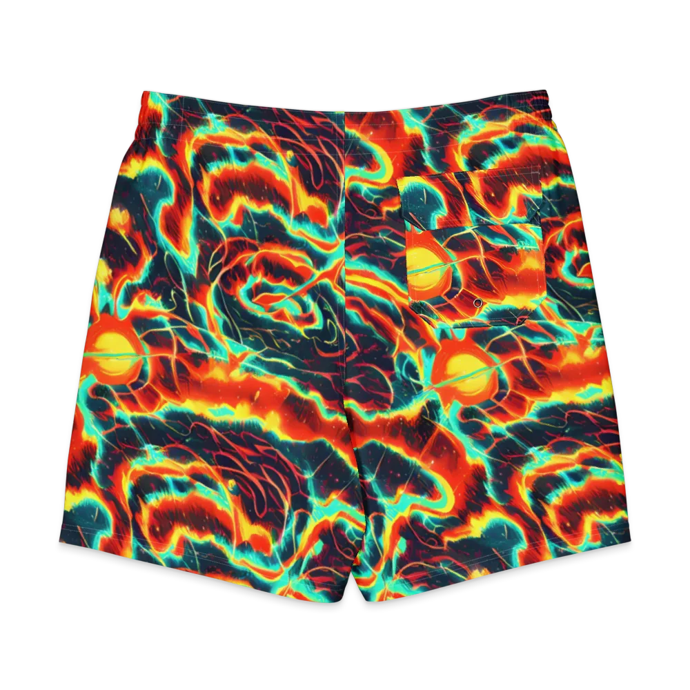Prismatic Eruption on Men's Board Shorts — Back