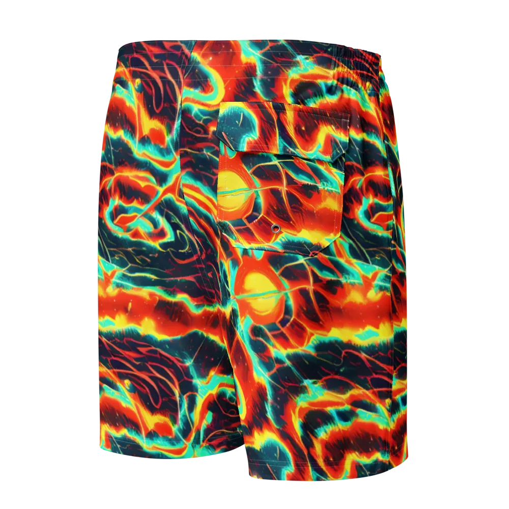 Prismatic Eruption on Men's Board Shorts — Back