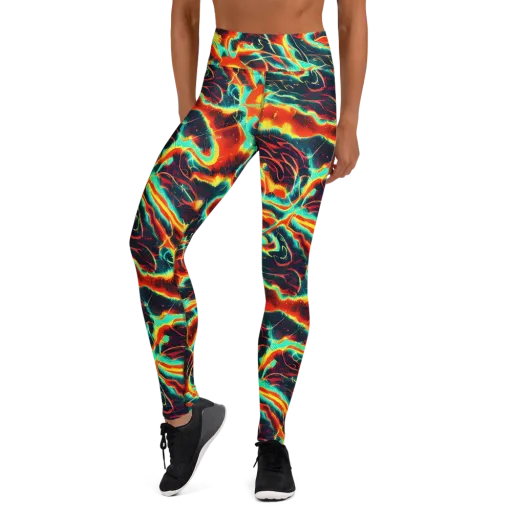 Prismatic Eruption on a Yoga Leggings