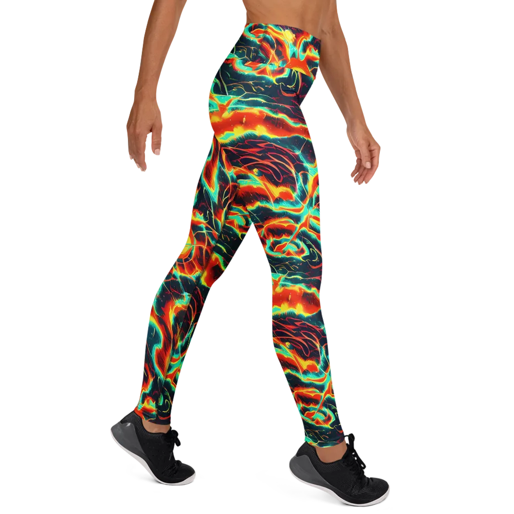 Prismatic Eruption on Yoga Leggings — Right