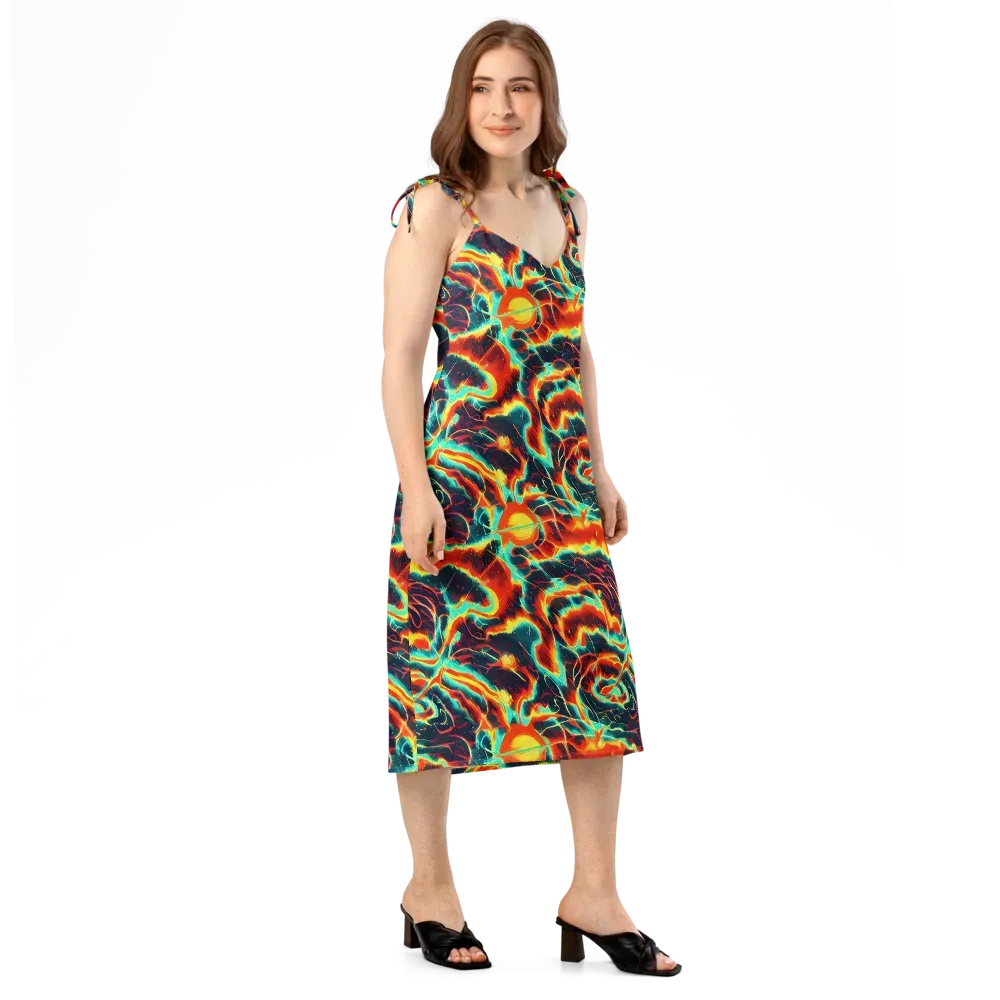 Prismatic Eruption on Slip Dress — Right Front
