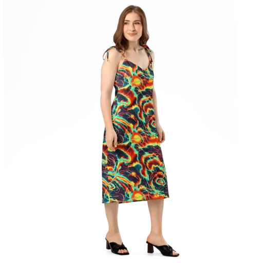 Prismatic Eruption on a Slip Dress