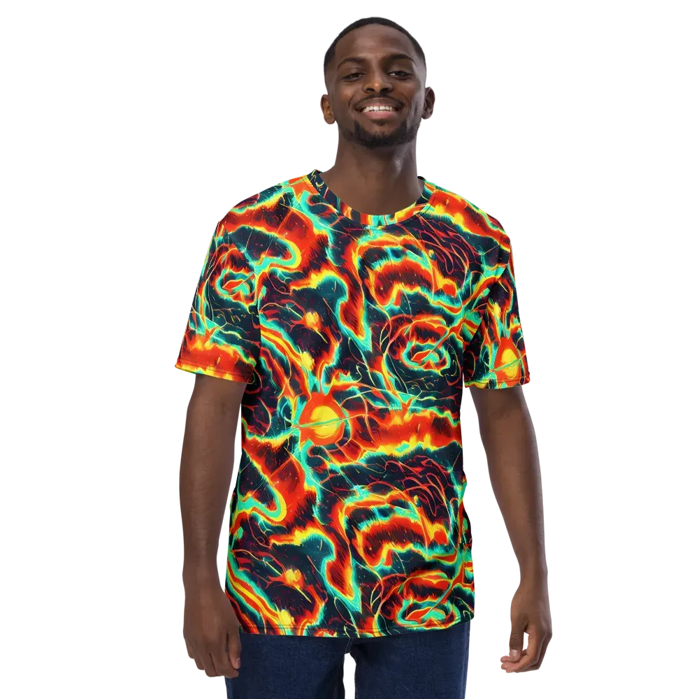 Prismatic Eruption on Men's Crew Neck T-Shirt — Front