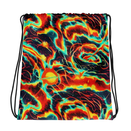 Prismatic Eruption on a Drawstring Bag